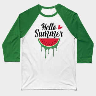 Hello summer Watermelon Baseball T-Shirt